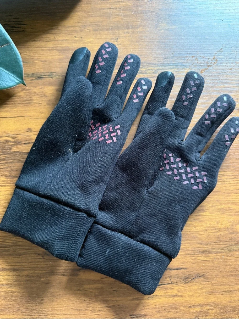 Carhartt Black Gloves with Light Blue Logo size M